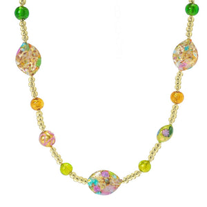 Il Murano di Francesca "Primavera" Multi Murano Glass Bead Necklace