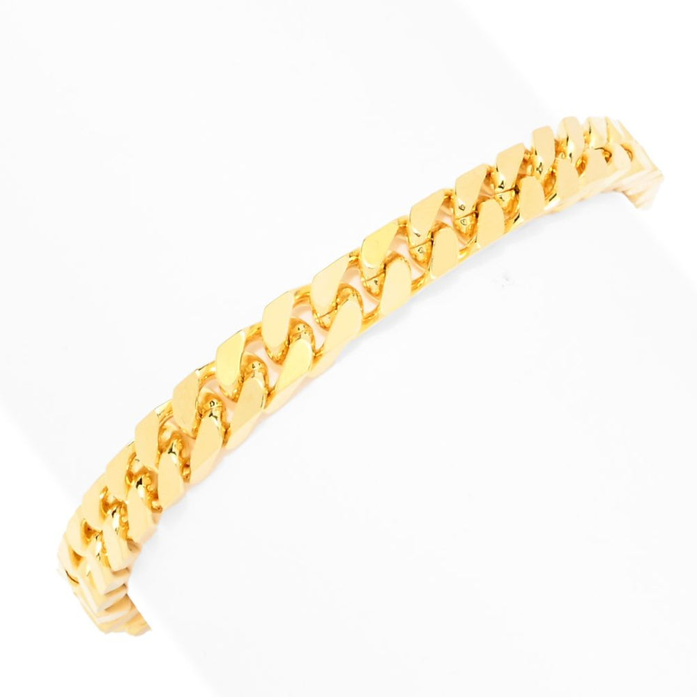 Toscana Italiana 18K Gold Plated Reversible Polished Curb Link Bracelet