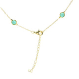 Elemental Gems Salmon Coral & Campitos Turquoise 20"+2" Station Necklace