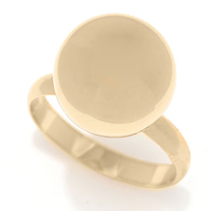 Toscana Italiana 18K Gold Plated 12mm Electroform Bead Statement Ring