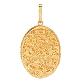 Toscana Italiana "Flora Carta" Printed Paper & Enamel Filigree Pendant