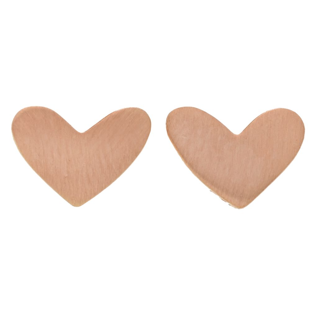 Kendra Scott 18K Rose Vermeil "Ari" Heart Shape Stud Earrings
