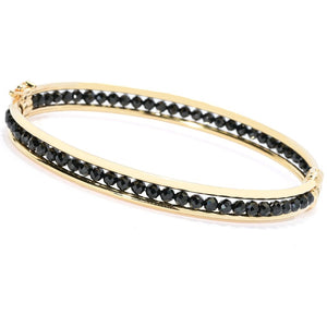 Toscana Italiana 18K Gold Plated Choice of Gem Bead Bangle Bracelet