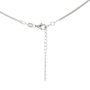 Southwest Elements Sterling Silver 25x18mm White Buffalo East-West Necklace