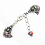 Southwest Elements "Statements" Purple Dahlia Kingman Turquoise Line Bracelet