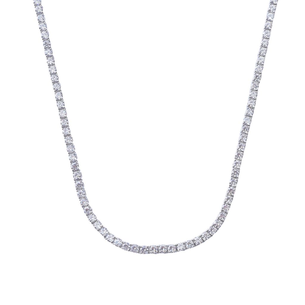 Brilliante Simulated Diamond Choice of Length Tennis Necklace