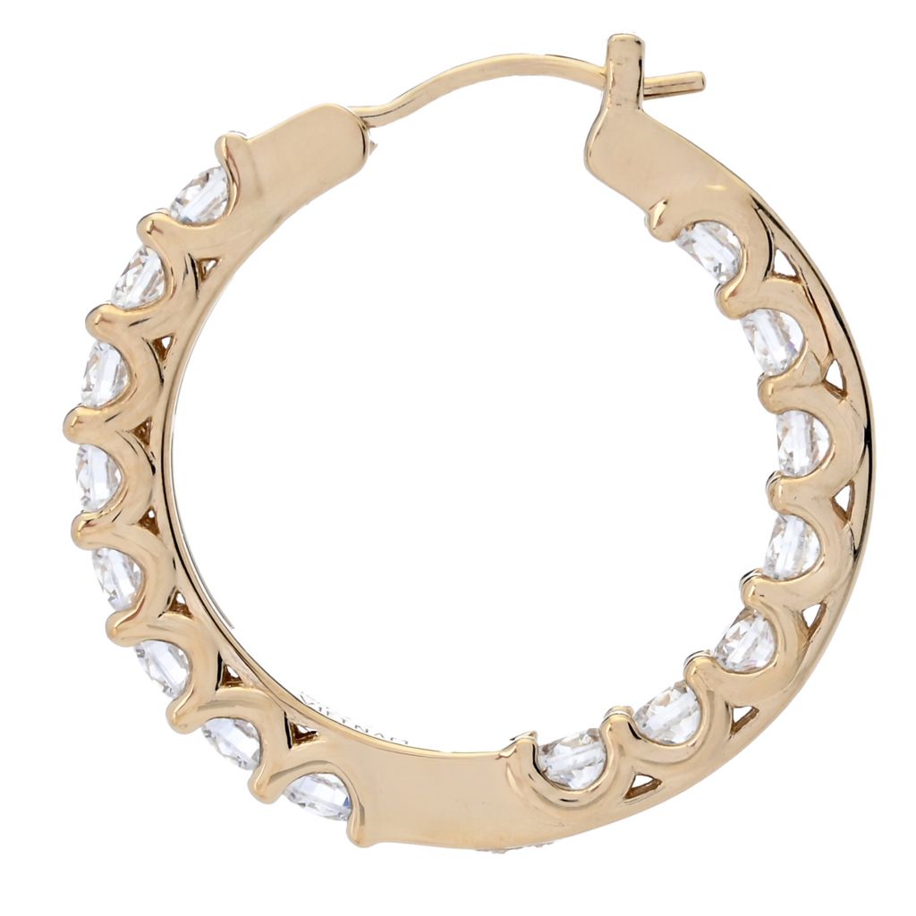 Brilliante 3.00 DEW Simulated Diamond Inside Out Hoop Earrings
