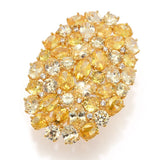 "Color Crush" Simulated Gemstone Elongated Cluster Ring