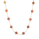 "Color Crush" Simulated Gemstone Flower Cluster Necklace