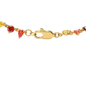 "Color Crush" Simulated Gemstone 18" Tennis Necklace