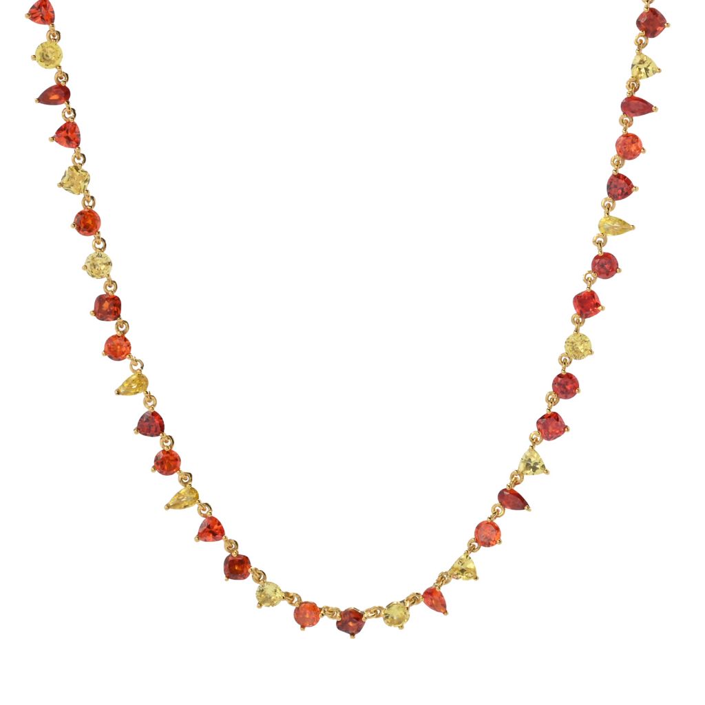 "Color Crush" Simulated Gemstone 18" Tennis Necklace