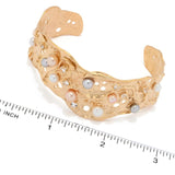 Toscana Italiana 18K Gold Plated "Galassia" Topaz & Cultured Pearl Bracelet