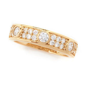 Brilliante Choice of Plating Simulated Diamond Station & Pave Set Ring
