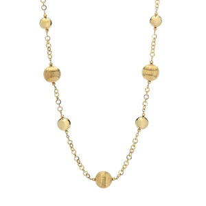 Graziella 23K Gold Plated Electroform Bead Station 31" Necklace