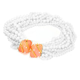 Kenneth Jay Lane Simulated Pearl & Conch Shell Multi-Strand Necklace