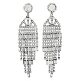 Kenneth Jay Lane Rhinestone Chandelier Clip-on or Post Drop Earrings
