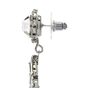Kenneth Jay Lane Rhinestone Chandelier Clip-on or Post Drop Earrings