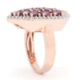 MUSE Choice of Gemstone Cluster & White Zircon Hexagonal Shield Ring