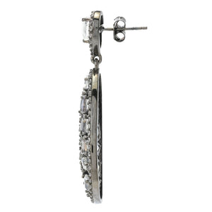 MUSE Sterling Silver 11.02ctw Rainbow Moonstone & Zircon Earrings