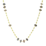 18K Gold Plated Choice of Gem Combo Layering 40" Necklace