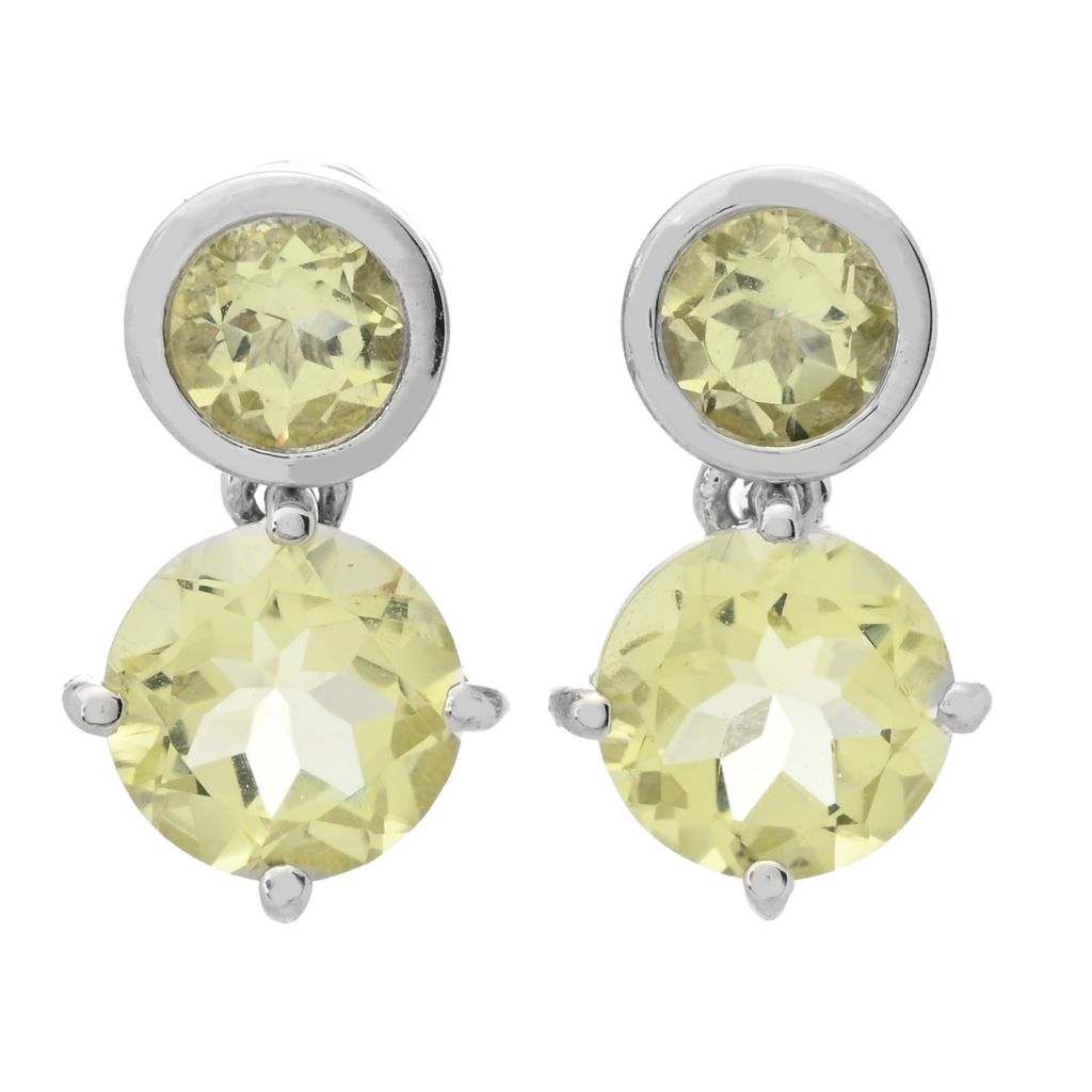 Claire Vessot Designs Choice of Prong & Bezel Set Gemstone "Staple" Earrings