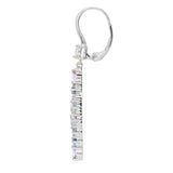 Claire Vessot Designs 5.06ctw Topaz, Amethyst, Tanzanite & Zircon Drop Earrings