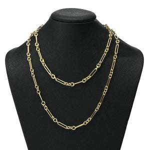 Toscana Italiana 18K Gold Plated Choice of Length Alternating Link Necklace
