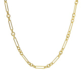 Toscana Italiana 18K Gold Plated Choice of Length Alternating Link Necklace