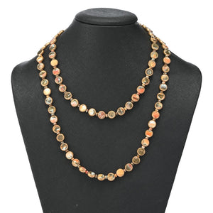 Southwest Elements Sterling Silver Choice of Gemstone Coin & Gem Bead Necklace