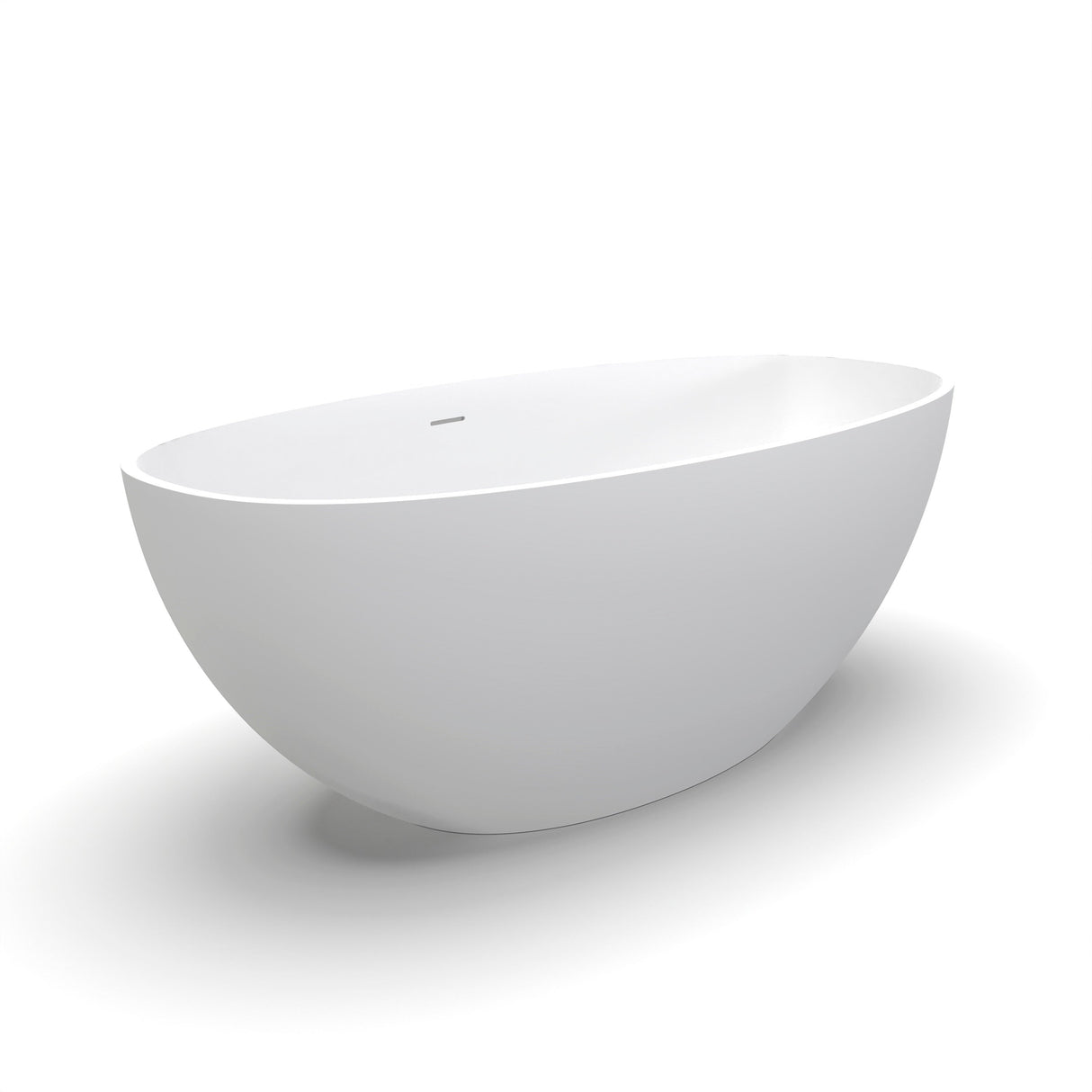 61 Inch Small Size Artificial Stone Solid Surface Freestanding Bathroom Bathtub