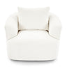 360° Swivel Barrel Sofa Chair With Throw Pillow, Upholstered Accent Chair