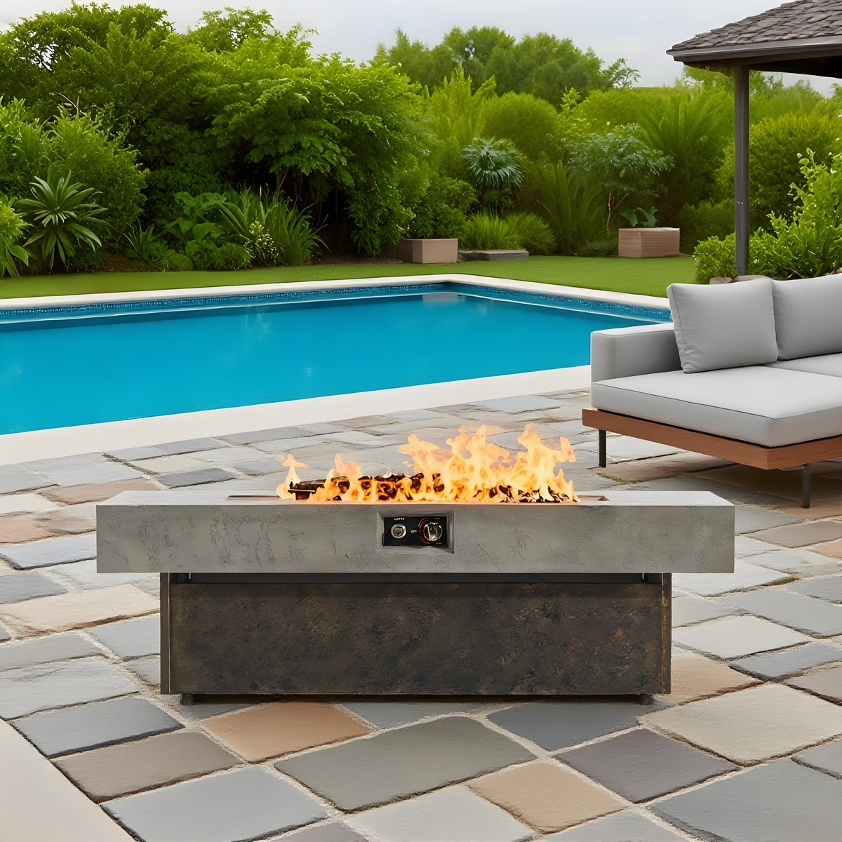 Tabletop Propane Fire Pits - 56 x 23 in
