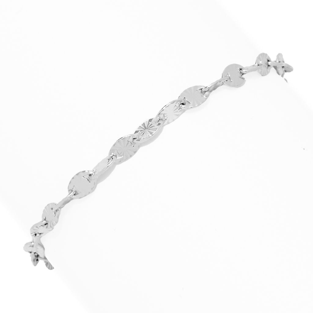 Toscana Italiana Choice of Plating & Size Diamond Cut "Stellata" Link Bracelet