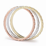 Sonia Bitton Galerie de Bijoux 14K Tri-Color Gold Diamond 3-Band Ring