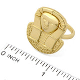 Passport to Egypt 18K Gold Plated Polished Pharaoh Ring