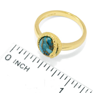 Passport to Egypt 18K Gold Plated Choice of 9x7mm Oval Gem Snake Wrap Ring
