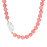 Perlaviva 16mm Baroque Cultured Pearl & Gemstone Bead Necklace