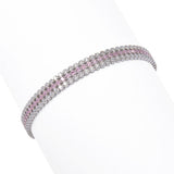 Brilliante Italia Sterling Silver 5.22 DEW Simulated Diamond Bolo Bracelet