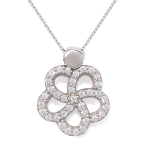 Brilliante Italia 0.50 DEW Simulated Diamond Flower Cluster Pendant