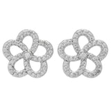 Brilliante Italia 0.43 DEW Simulated Diamond Flower Cluster Earrings