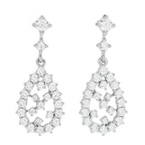 Brilliante Italia 2.07 DEW Simulated Diamond Scattered Drop Earrings