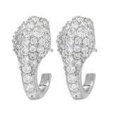 Brilliante Italia 0.86 DEW Simulated Diamond Huggie Hoop Earrings