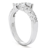 Brilliante Italia 0.72 DEW Simulated Diamond Asymmetrical Graduated Ring