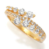 Brilliante Italia 0.72 DEW Simulated Diamond Asymmetrical Graduated Ring