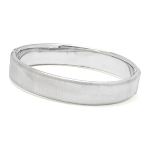 Verona Gioielli 18K Gold Plated or Sterling Silver Tubing Satin Bangle Bracelet
