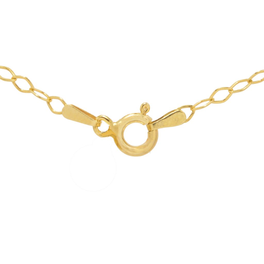 Verona Gioielli 18K Gold Plated 12x8mm Black Onyx Cross Pendant w/ Chain