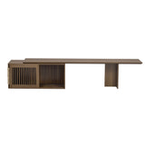 Mid-Century Modern 2-in-1 Extendable Walnut TV Stand