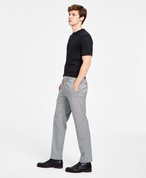 Alfani Men's Slim Fit Black & White Pattern Suit Pants