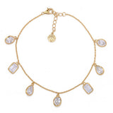 Brilliante Choice of Plating & Size 6.25 DEW Simulated Diamond Charm Bracelet