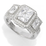 Brilliante Choice of Plating 4.11 DEW Simulated Diamond Halo Ring